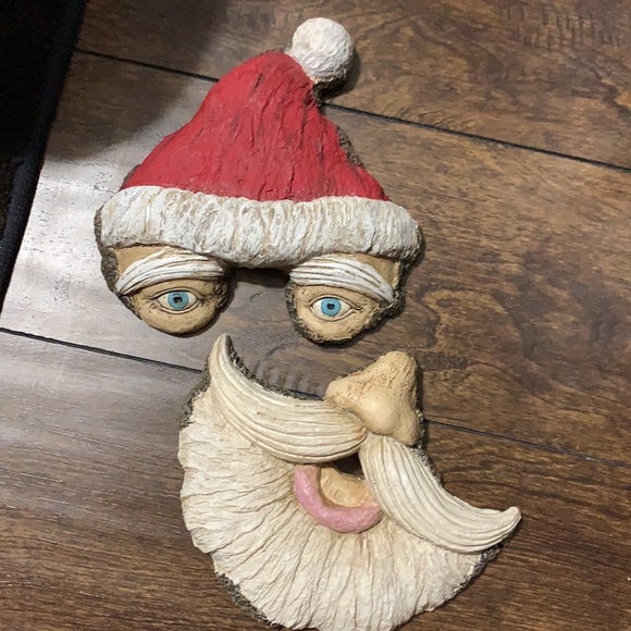 Vintage Cute stone hanging Santa - Picture 3 of 3